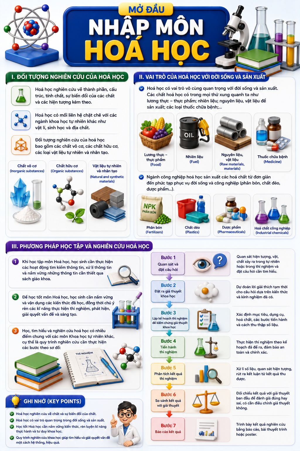 Infographic Nhập môn Hoá học